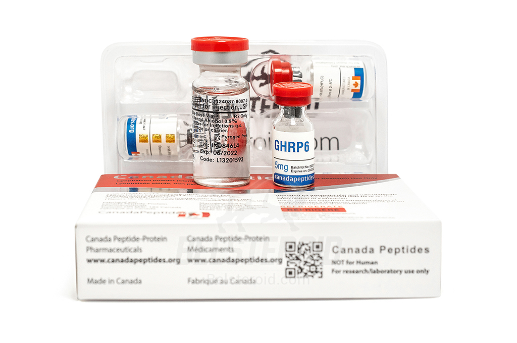GHRP-6 от Canada Peptides 5мг флакон - упаковка и внешний вид