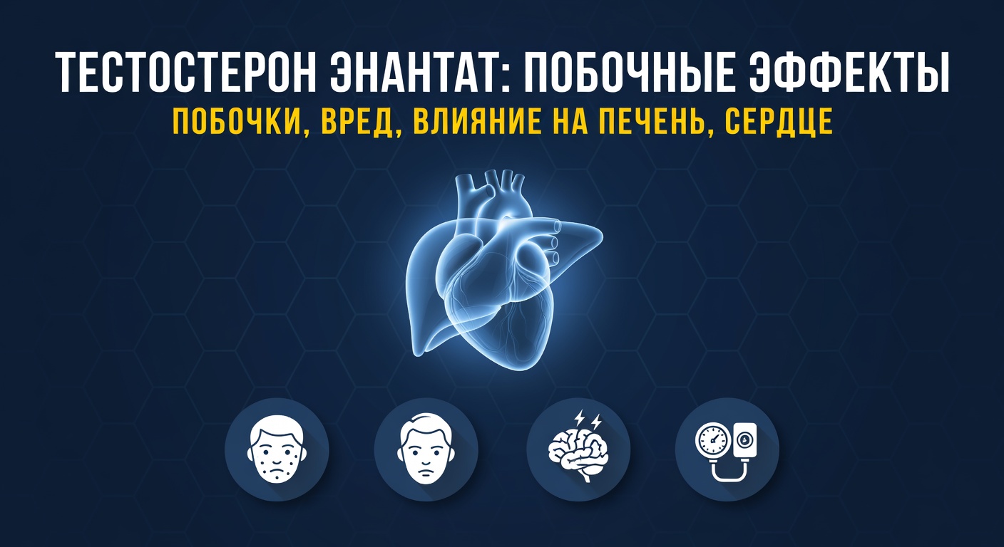 Тестостерон Энантат Побочные Эффекты: Побочки, Вред, Влияние на Печень, Сердце, Потенцию, Простату, Безопасность