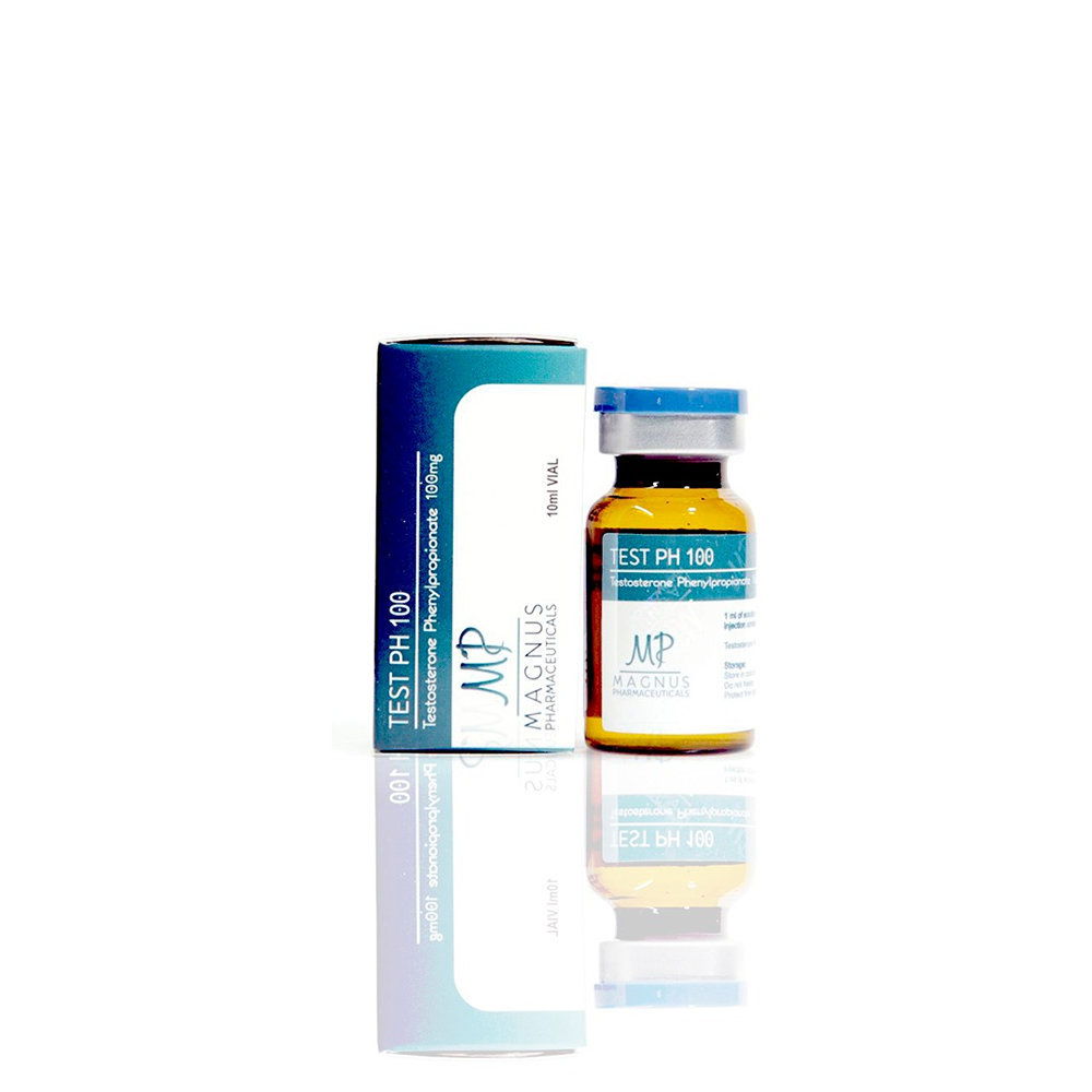 TEST PH100 Magnus Pharmaceuticals — упаковка и флакон тестостерона фенилпропионата 100 мг