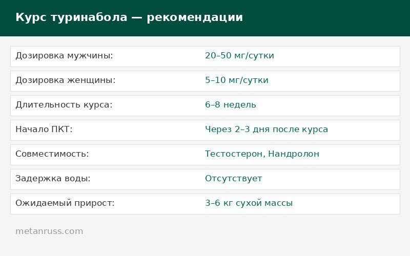Рекомендации по курсу туринабола